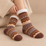 Nadia Fleece-Lined Fair Isle Slipper Socks