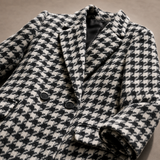 Bellagio Houndstooth Long Coat