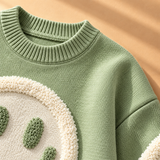 Willa Smiley-Motif Crew-Neck Knit Jumper
