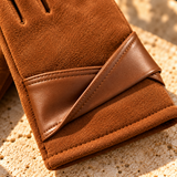 Livia Suede-Look Wrap-Cuff Gloves