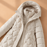 Delphine Quilted Hooded Long Puffer Coat