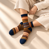 Nordic Knit Cushioned Crew Socks