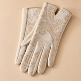 Verena Jacquard Paisley-Pattern Wrist Gloves