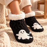 Odette Cable-Knit Critter Slipper Socks