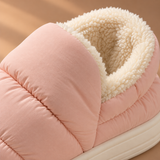 Nora Quilted Fleece-Lined Platform Slippers
