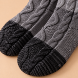 Linnea Cable-Knit Fleece-Lined Slipper Socks
