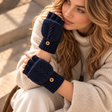 Serafina Cable-Knit Fingerless Gloves