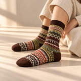 Nordic Knit Cushioned Crew Socks