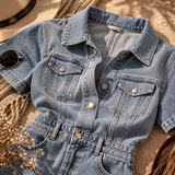 Lucia Denim Romper