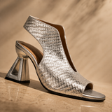 Vittoria Metallic Textured Heels