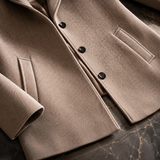 Belluno Wool Herringbone Overcoat