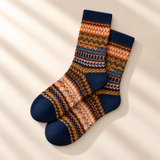Nordic Knit Cushioned Crew Socks