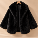 Livia Faux-Fur Shawl-Collar Short Coat