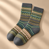 Nordic Knit Cushioned Crew Socks