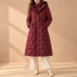 Delphine Quilted Hooded Long Puffer Coat