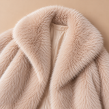 Livia Faux-Fur Shawl-Collar Short Coat