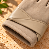 Livia Suede-Look Wrap-Cuff Gloves