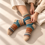 Nordic Knit Cushioned Crew Socks