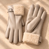 Bianca Faux-Leather Shearling Gloves