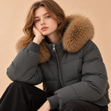 Calista Faux-Fur Hooded Puffer Jacket