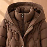 Delphine Quilted Hooded Long Puffer Coat