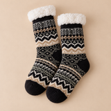 Nadia Fleece-Lined Fair Isle Slipper Socks