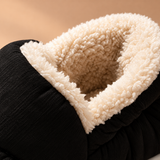 Nora Quilted Fleece-Lined Platform Slippers