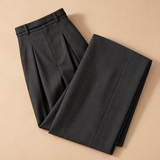 Imogen Pleated Wide-Leg Tailored Trousers