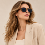 Fenwick Acetate-Look Aviator-Style Sunglasses