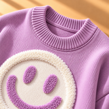 Willa Smiley-Motif Crew-Neck Knit Jumper