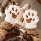 Mabel Plush Cat Paw Mittens