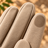 Livia Suede-Look Wrap-Cuff Gloves