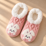 Odette Cable-Knit Critter Slipper Socks