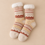 Nadia Fleece-Lined Fair Isle Slipper Socks