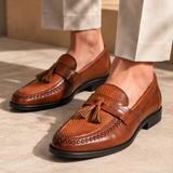 Marcello Textured Tassel Loafers