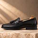 Marcello Textured Tassel Loafers