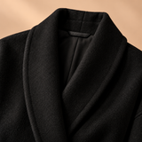 Celeste Wool-Blend Faux-Fur Cuff Wrap Coat