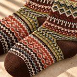 Nordic Knit Cushioned Crew Socks
