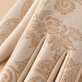 Verena Jacquard Paisley-Pattern Wrist Gloves