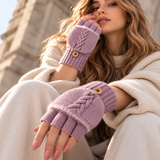 Serafina Cable-Knit Fingerless Gloves
