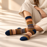 Nordic Knit Cushioned Crew Socks