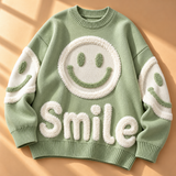 Willa Smiley-Motif Crew-Neck Knit Jumper