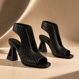 Vittoria Metallic Textured Heels