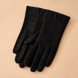 Verena Jacquard Paisley-Pattern Wrist Gloves
