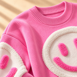 Willa Smiley-Motif Crew-Neck Knit Jumper