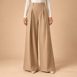Imogen Pleated Wide-Leg Tailored Trousers