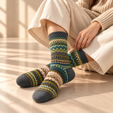 Nordic Knit Cushioned Crew Socks