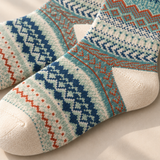 Nordic Knit Cushioned Crew Socks