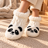 Odette Cable-Knit Critter Slipper Socks