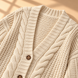 Rosalind Cable-Knit Button-Front Cardigan